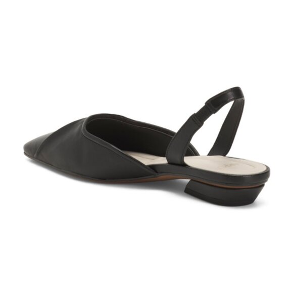 FRANCO SARTO Leather Debbie Slingback Flats - Picture 2 of 3